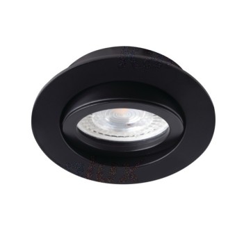 70mm Hole Swivel Ferrule for GU10 or MR16 Led Spotlight - DALLA Black Round