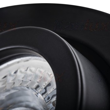 70mm Hole Swivel Ferrule for GU10 or MR16 Led Spotlight - DALLA Black Round