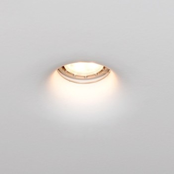 Conical Square Led Wall Light in Ceramic Plaster for Recessed