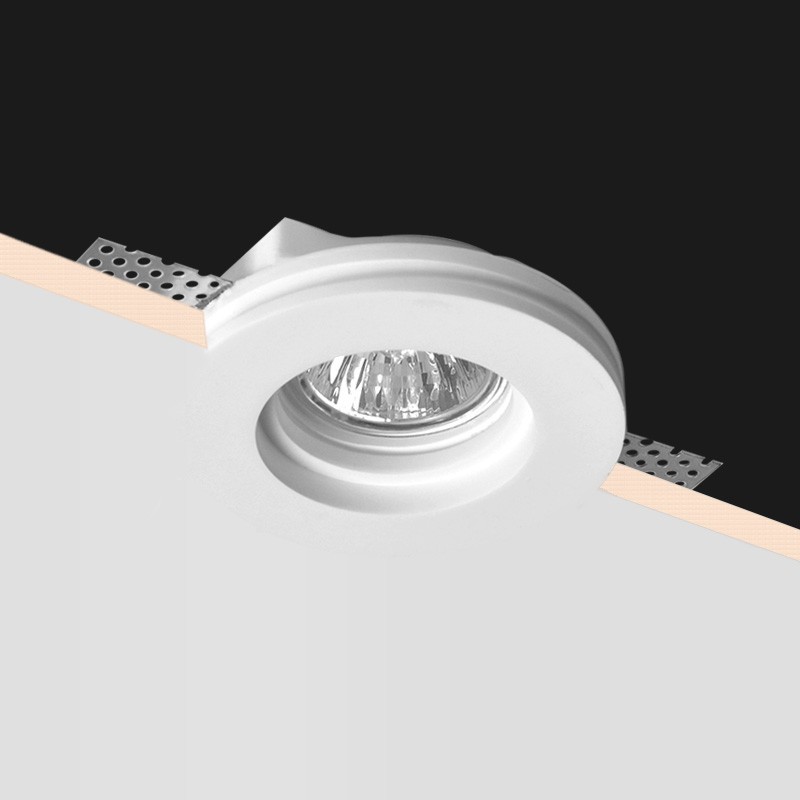 Round Led Wall Light 0627 Recessed in Ceramic Plaster for LED