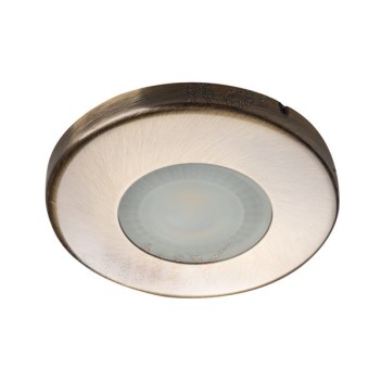 Fixed Round Recessed Spotlight Holder Hole 62mm Satin Bronze - IP44 Suitable for Bathroom - MARIN