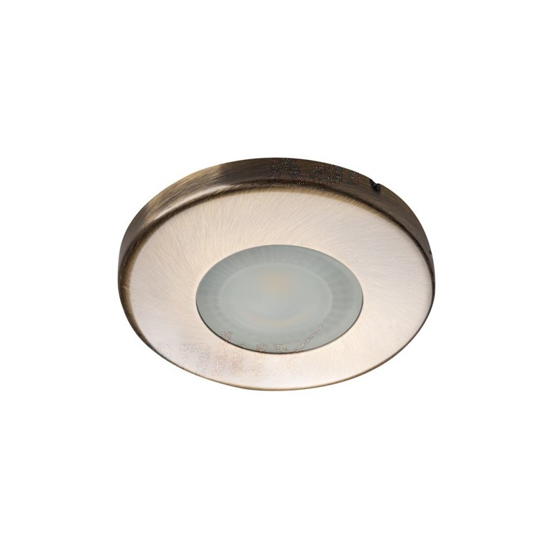 Fixed Round Recessed Spotlight Holder Hole 62mm Satin Bronze - IP44 Suitable for Bathroom - MARIN