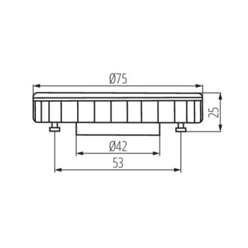 Lampadina Led con attacco GX53 9W 600lm 230V - ESG