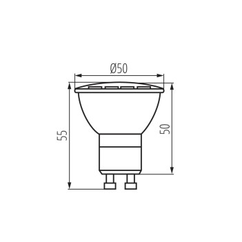 FARETTO LED GU10 9W 900LM OPACO TEDI MAX 50x56mm su KingLed