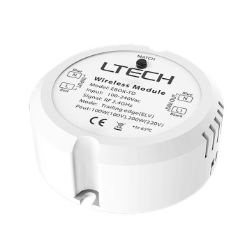 Ricevitore RF 2.4GHz AC 100-240V Dimmer TRIAC per Alimentatori e Led – Ltech EBOX-TD