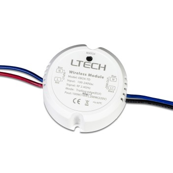 Ricevitore RF 2.4GHz AC 100-240V Dimmer TRIAC per Alimentatori e Led – Ltech EBOX-TD