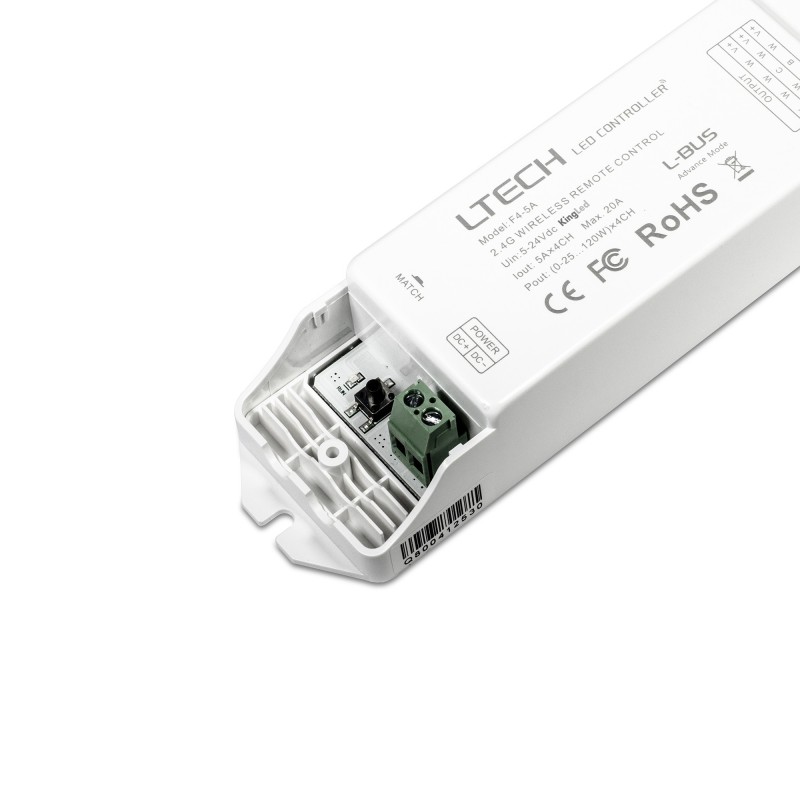 Ricevitore RF DC 5-24V 20A Controller 4CH per Strip Led