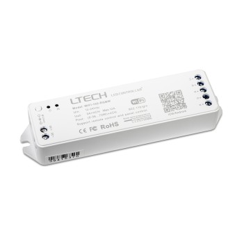 Ricevitore WiFi DC 12-24V 12A Controller 4CH per Strip Led Monocolore, CCT, RGB e RGBW – LTech WiFi-102-RGBW