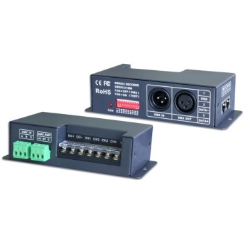 Decoder DMX DC 5-24V 4x 6A per Strip Led - Ltech LT-840-6A en