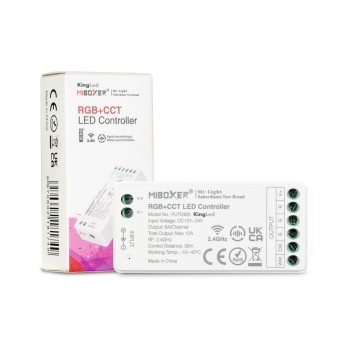 MiBoxer Mi Light FUT039S Mini Ricevitore RF per Strip Led RGB+CCT Multicolore