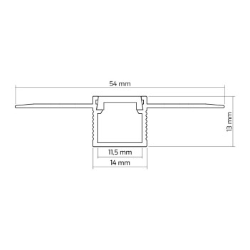 Profilo in Alluminio da Cartongesso KING180 per Striscia