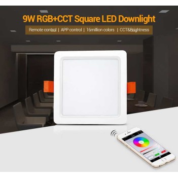 MiBoxer Mi-Light Plafoniera Quadrata da Incasso 9W RGB+CCT