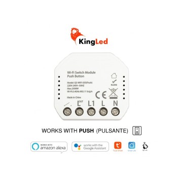 KiWi 230V Button Control Switch Module - Compatible with Alexa
