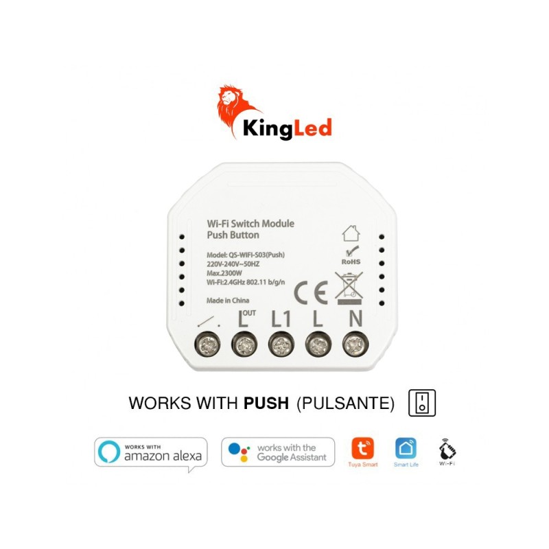 KiWi SBM1 Modulo Interruttore Comando da Pulsante 230V -