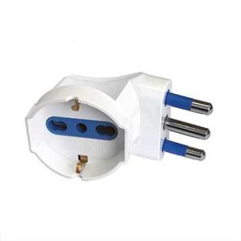 Schuko adapter 90° Plug 16A en