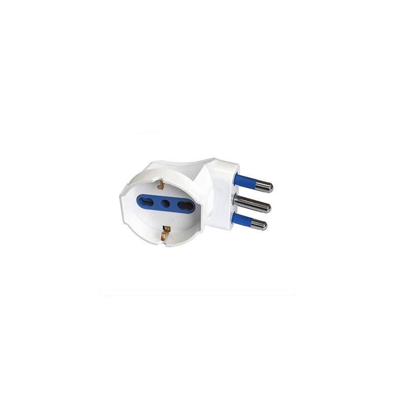 Schuko adapter 90° Plug 16A en