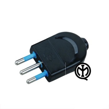 Plug 10A 2P + E Black - Without Cable en