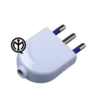 Plug 16A 2P + T Polybag White - Without cable en