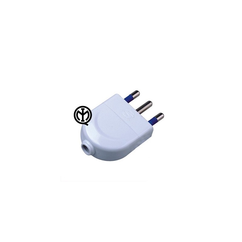 Plug 16A 2P + T Polybag White - Without cable en