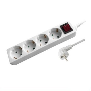 Multipresa 4 Posti Schuko Spina 16A - Interruttore