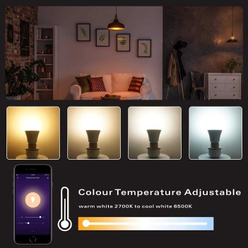 KiWi Mini Globo Led Smart WiFi G45 E14 4.5W RGB+W - Compatibile con Alexa, Google e Smartphone