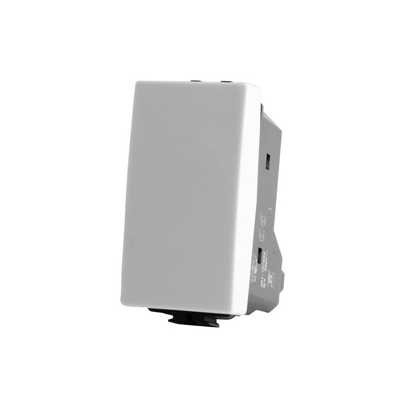 Deviatore Unipolare 1 Modulo 16A Bianco T3 Compatibile Bticino Matix