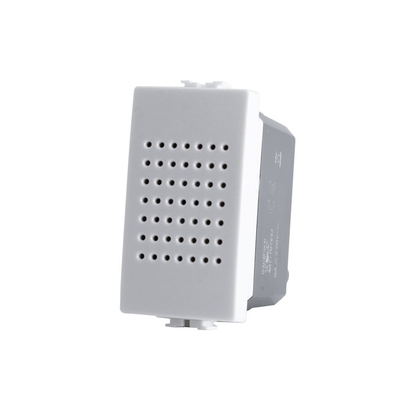 Ronzatore 1 Modulo 6A Bianco T3 - Compatibile Bticino Matix Ronzatore 1 Modulo 6A Bianco T3 - Compatibile Bticino Matix