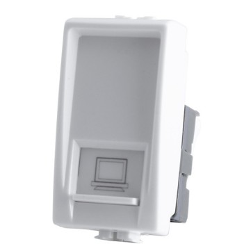 Connettore UTP RJ45 Plug 8-8 1 Modulo Bianco - Internet LAN -