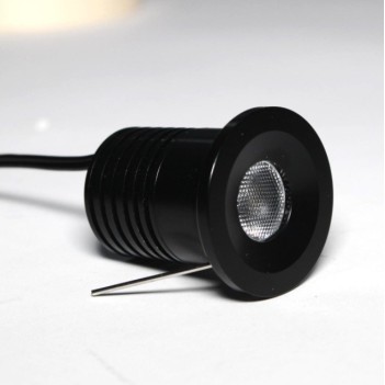 Punto Luce Led 4W 400lm DC 12V - Incasso Foro 22mm - Nero en