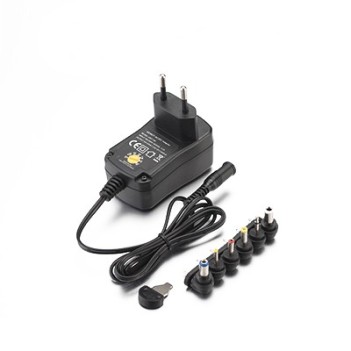 Desktop multi-voltage power supply 3-12V DC 600mA 7.2W with 6 connectors