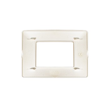 Placca 3 Moduli 3M color sabbia compatibile BTICINO MATIX