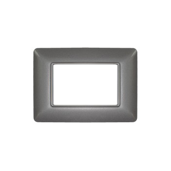 Placca 3 Moduli 3M grigio scuro compatibile BTICINO MATIX