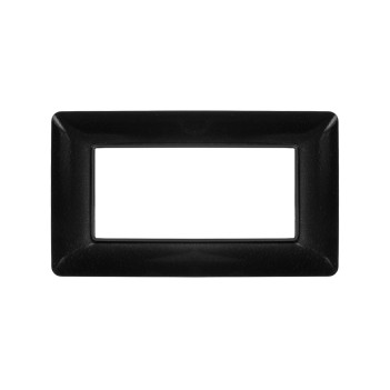 Placca 4 Moduli 4M Nera compatibile BTICINO MATIX in