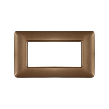 Plate 4 Modules 4M Bronze compatible BTICINO MATIX in plastic