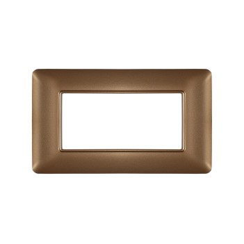 Plate 4 Modules 4M Bronze compatible BTICINO MATIX in plastic