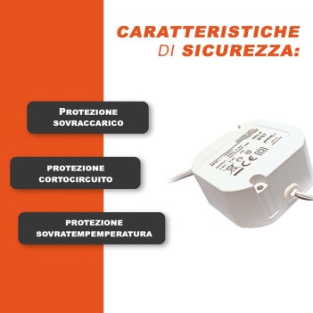 Alimentatore Mini IP67 20W DC 12V per Strisce Led - Serie