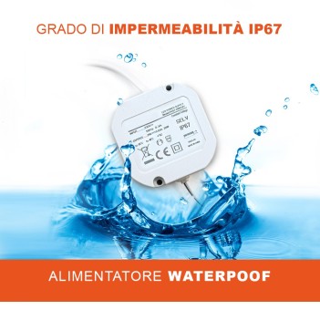 Alimentatore Mini IP67 20W DC 24V per Strisce Led - Serie