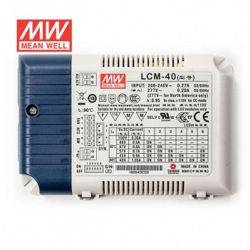 Alimentatore Led Meanwell LCM-40 40W Corrente Selezionabile 350-1050MA Dimmerabile 0-10V/PWM