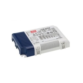 Alimentatore 60W 500-1400mA DALI e PUSH Dimming - MeanWell LCM-60DA