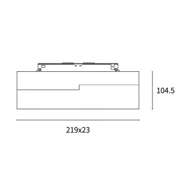 Lampada LED per binario 48V SUPREMA Mini Grille 12W dimmerabile Nero