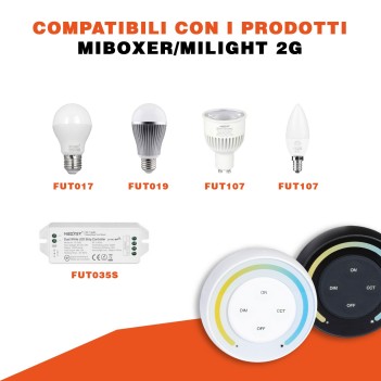 MiBoxer MiLight Remote Control S1 Magnetic Dimmer Dual White - Black en