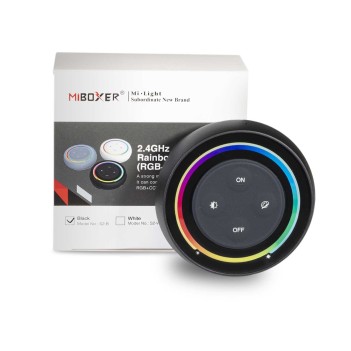 MiBoxer MiLight S2 Remote Control Magnetic Dimmer RGB + CCT - Black en