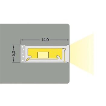 Profilo in Policarbonato SLASH8 per Striscia Led - Bianco