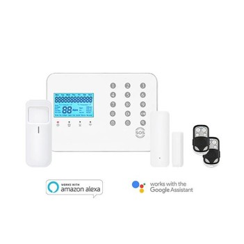 Kiwi Kit Sistema di Allarme 10P Smart Wifi + GSM compatibile con ALexa e Google