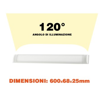 Plafoniera Led Lineare 18W 1275LM 60cm IP20 - serie KL185