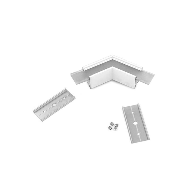 LINEA20 Profile Connector White - 120 ° SIDE ANGLE CONNECTION en