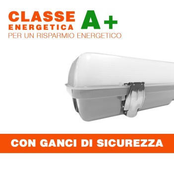 Plafoniera Led Stagna 54W 5200LM 4000K 150cm IP65 - serie