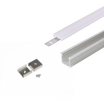 LINEA-IN20 | Profilo in alluminio da incasso alloggiamento 20mm 2 metri