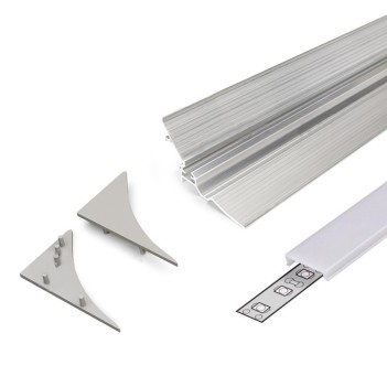SMOOTH12 Plasterboard Effect Aluminium Profile for Led Strip