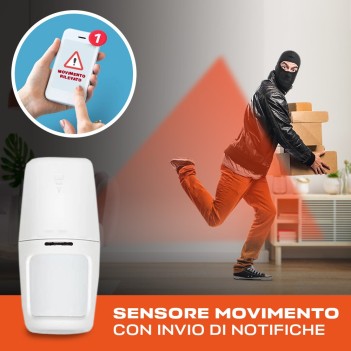 KIWI T1 Sensore di Movimento volumetrico PIR Wireless RF